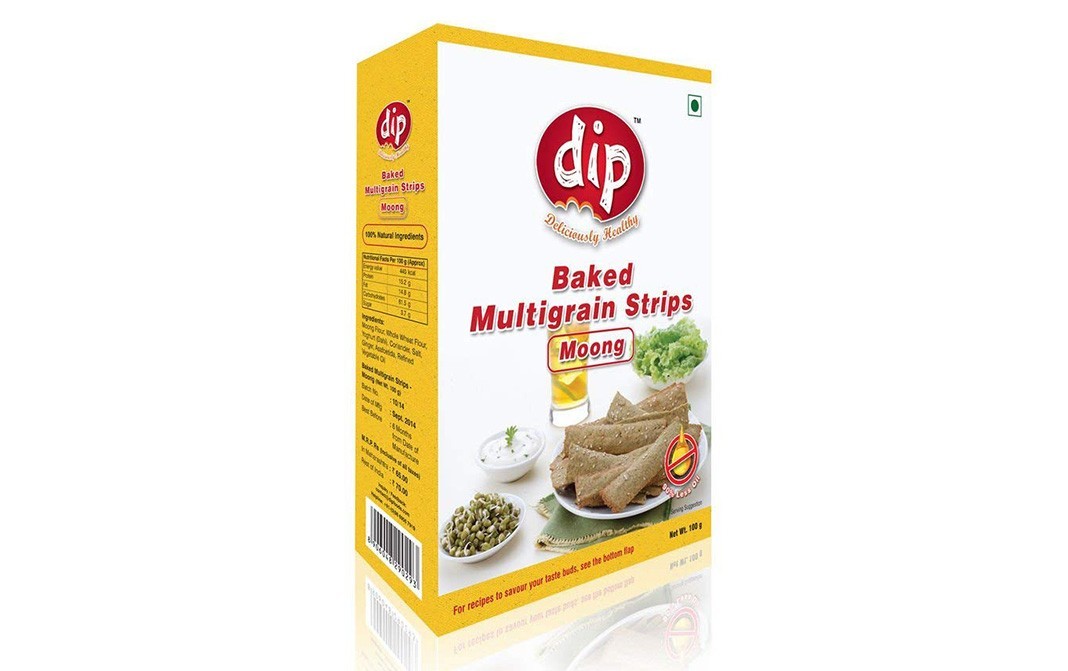 Dip Baked Multigrain Strips Moong   Box  100 grams